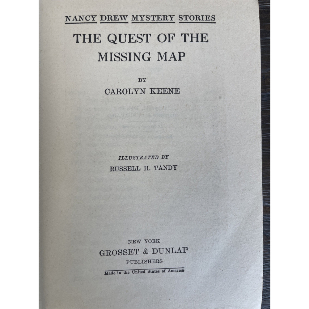 The Quest of the Missing Map Carolyn Keene NANCY DREW ©️1942 Vtg Hardcover - Picture 8 of 11